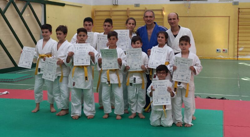 I ragazzi dell’A.S.D. Padre Pino Puglisi che praticano il judo passano a cintura gialla