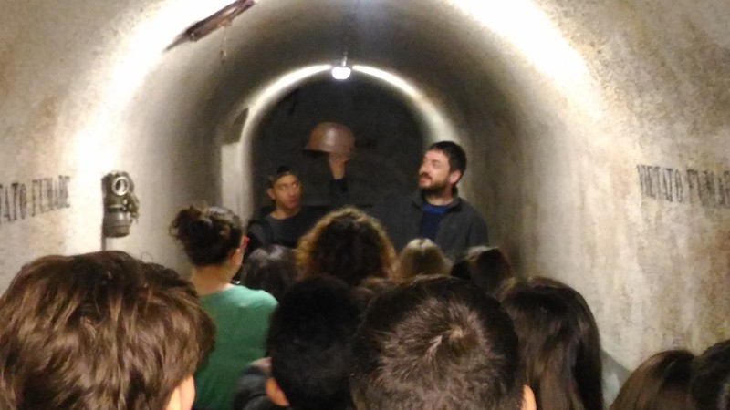 Il rifugio antiaereo nei sotterranei di Palazzo delle Aquile