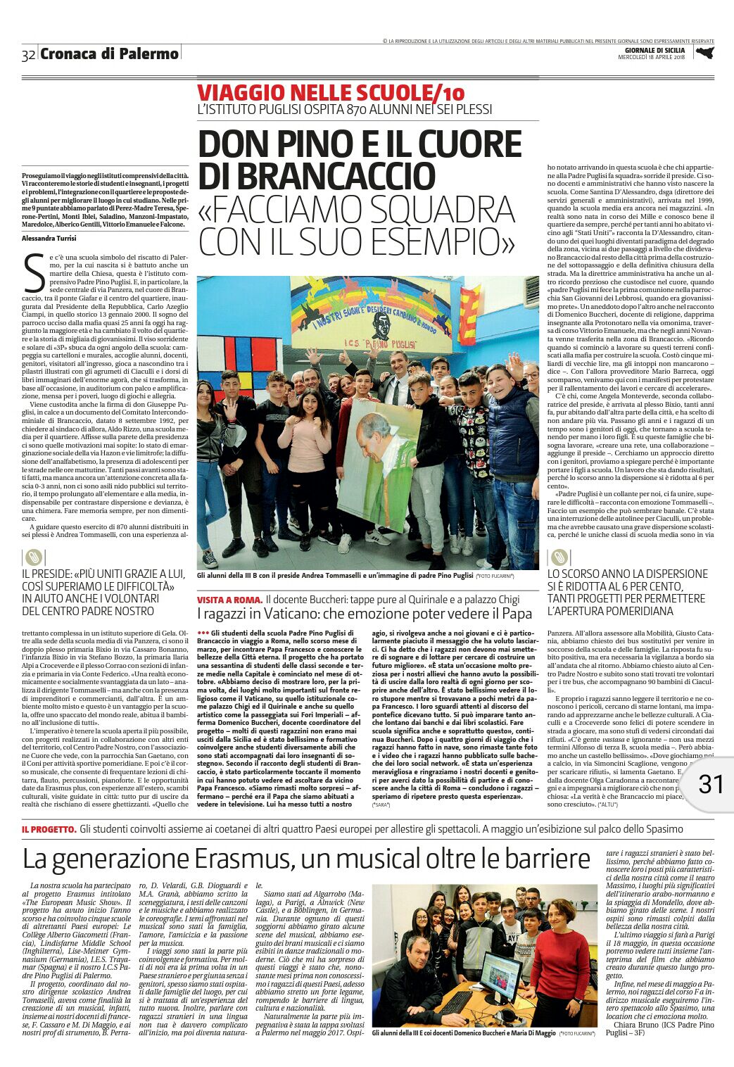 Articolo e video del Giornale si Sicilia sulla nostra scuola