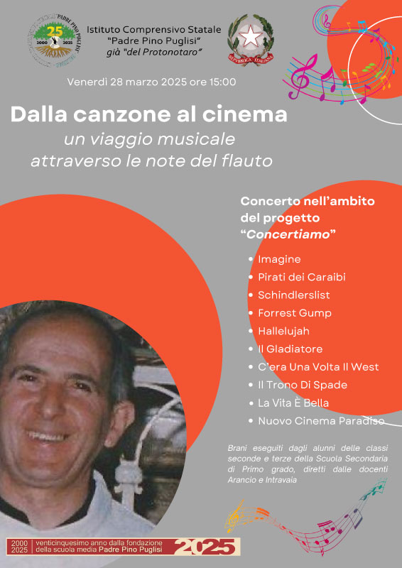 Concerto “Dalla canzone al cinema. Un viaggio musicale attraverso le note del flauto”