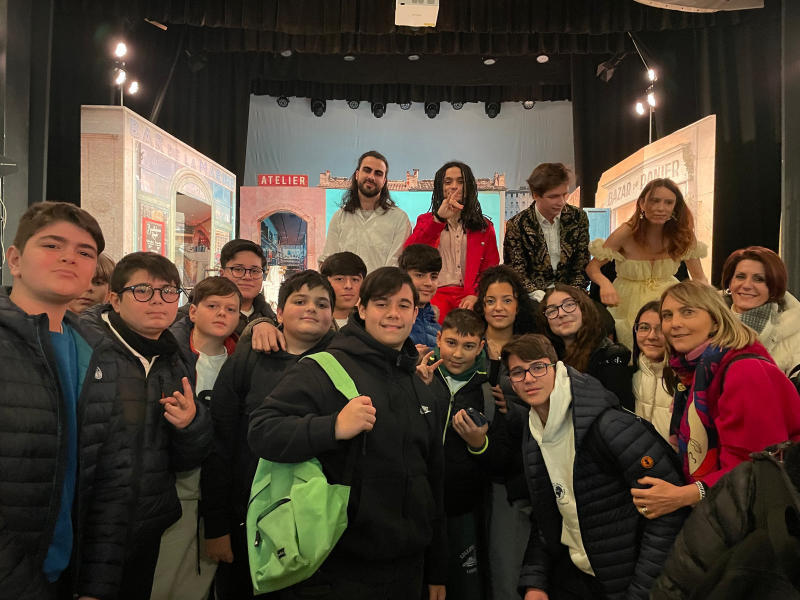 Gli alunni delle classi terze della Scuola Secondaria di I grado allo spettacolo musicale “Montecristo” in lingua francese